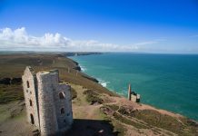 tin mine Cornwall, England