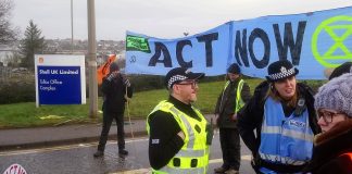 Extinction Rebellion protesters block Aberdeen HQ of shell